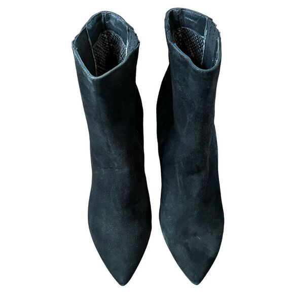 AQUATALIA Sierra Suede Dress Booties in Black NWOB Size 9 - Picture 2 of 5